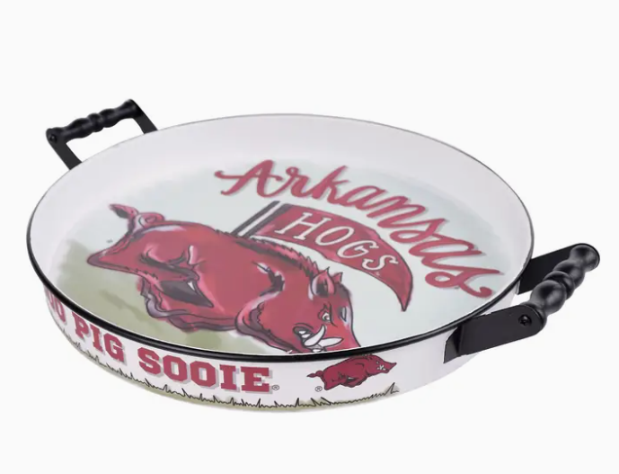 Arkansas Mascot Enamel Tray