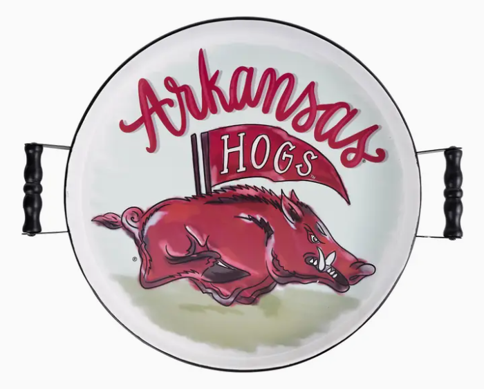 Arkansas Mascot Enamel Tray