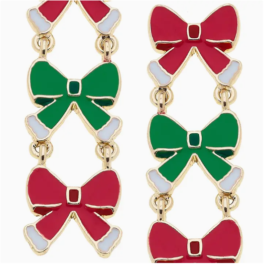Christmas Bow Earrings