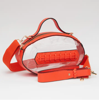 Clear Football Crossbody (Multiple Colors)