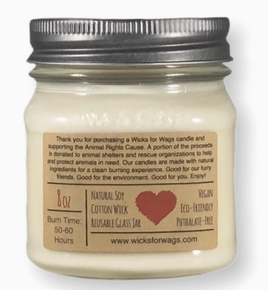 Sea Salt + Lotus (8oz) Mason Jar Soy Candle