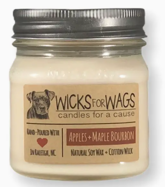 Apples + Maple Bourbon (8 oz) Mason Jar Soy Candle