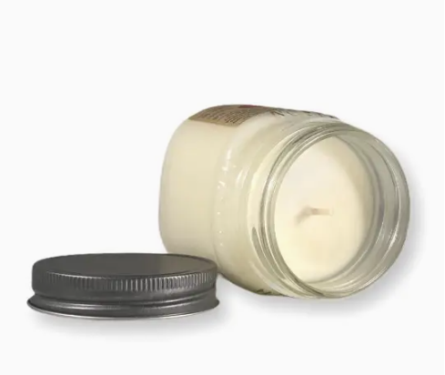 Sea Salt + Lotus (8oz) Mason Jar Soy Candle