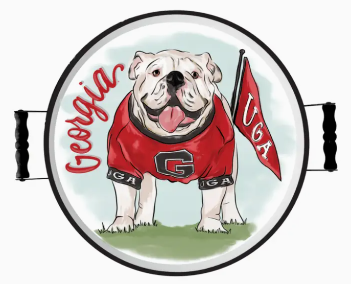 Georgia Mascot Enamel Tray