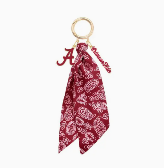 Alabama Crimson Tide Logo Bandana Bag Charm