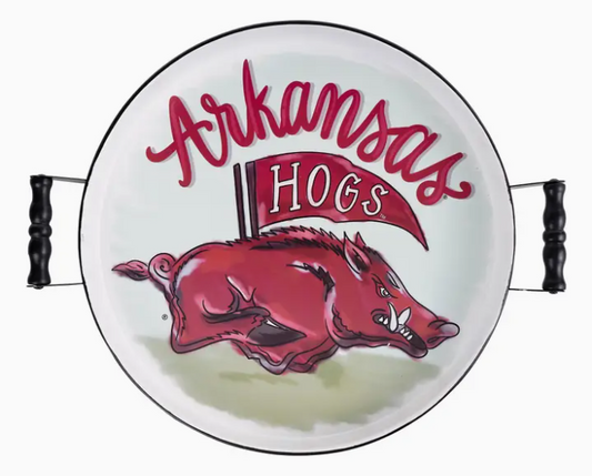 Arkansas Mascot Enamel Tray