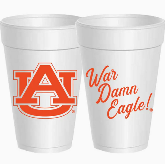 16 oz Styrofoam Cup | Auburn/War Damn Eagle