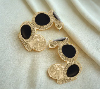 Bianca Hoop Earrings - Black