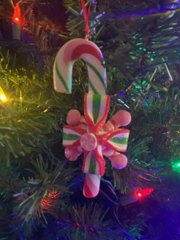 Kurt Adler Candy Cane Ornament - Red, Green, and White