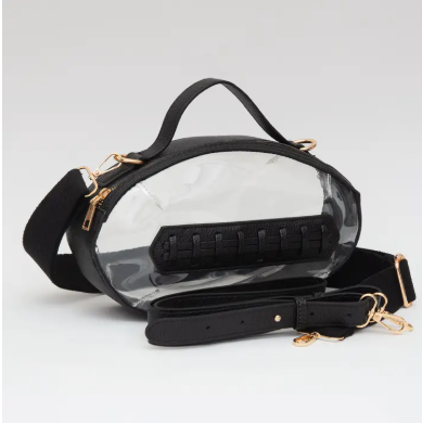 Football Shaped Transparent Crossbody Bag