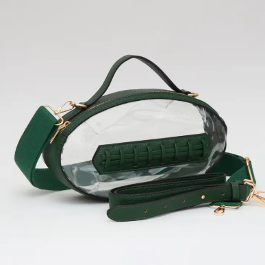 Football Shaped Transparent Crossbody Bag
