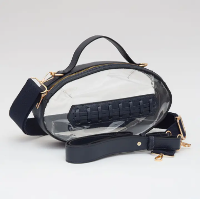 Football Shaped Transparent Crossbody Bag