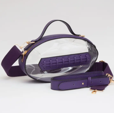 Football Shaped Transparent Crossbody Bag