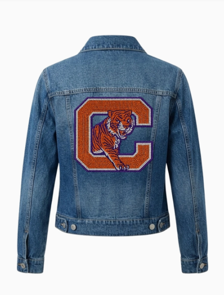 *PREORDER* Clemson Vintage Big C and Tiger Denim Jacket