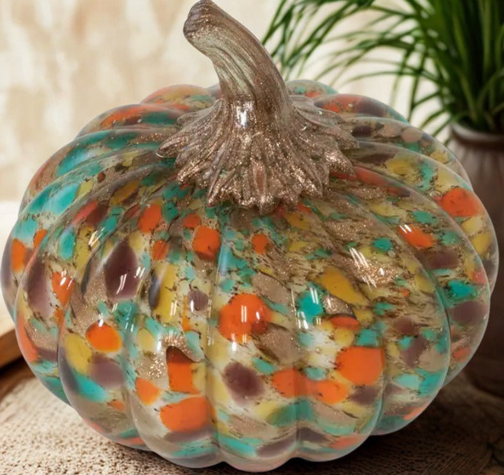 Glass Confetti Pumpkin