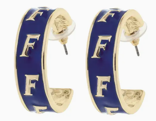 Florida Gators Enamel Logo Hoop Earrings