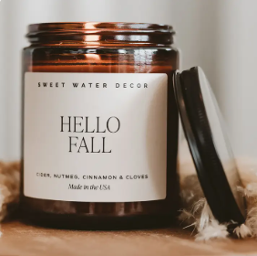 Hello Fall Soy Candle | 9 oz | Best-Selling Autumn Candle | Fall Decor & Gift