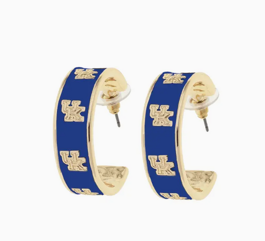 Kentucky Wildcats Enamel Hoop Earrings (Pre-Order)