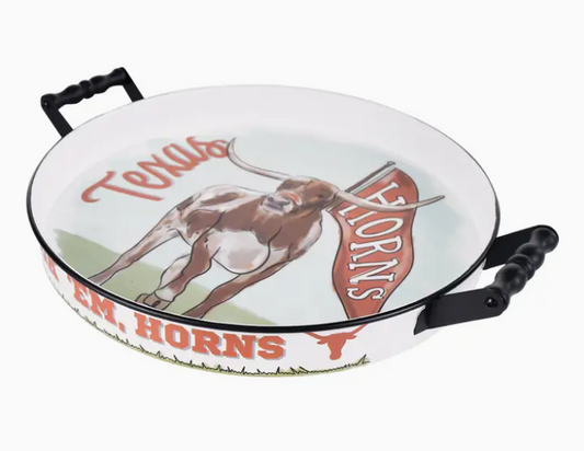 Texas Mascot Enamel Tray