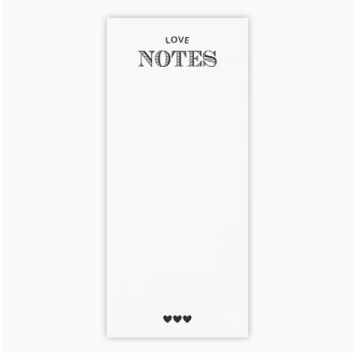 Notepaper in Acrylic Tray - Love Notes