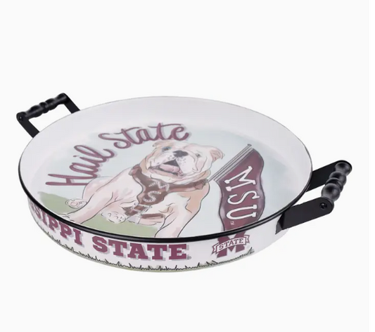 Mississippi State Mascot Enamel Tray