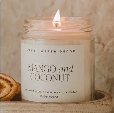 Mango and Coconut Soy Candle - 9 oz