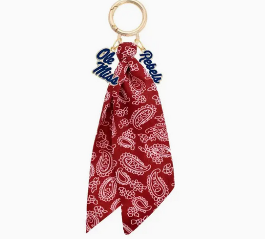 Ole Miss Logo Bandana Bag Charm