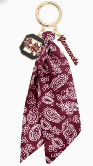 South Carolina Gamecocks Logo Bandana Bag Charm
