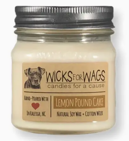 Lemon Pound Cake (8 oz) Mason Jar Soy Candle