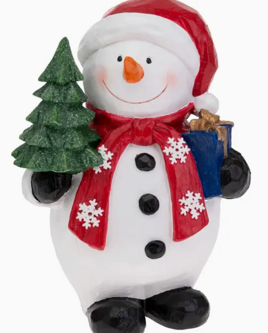 Snowman with Tree and Present