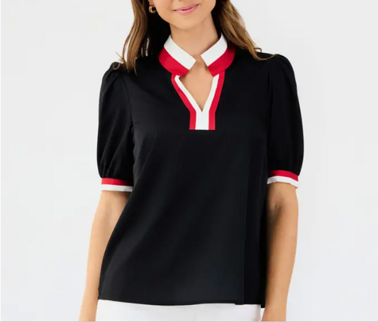 Tricia Top | Black & Red