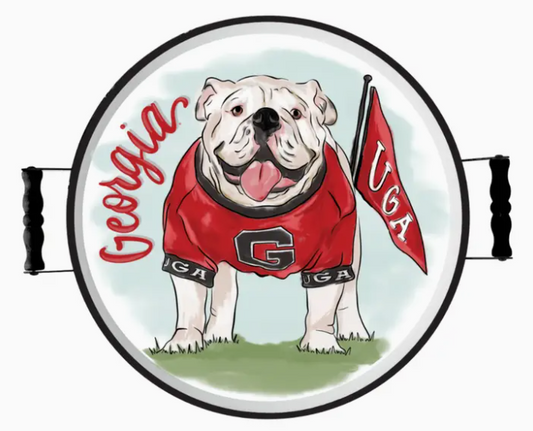 Georgia Mascot Enamel Tray