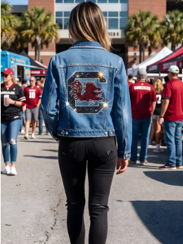 *PREORDER* University of South Carolina Gamecock C Denim Jacket