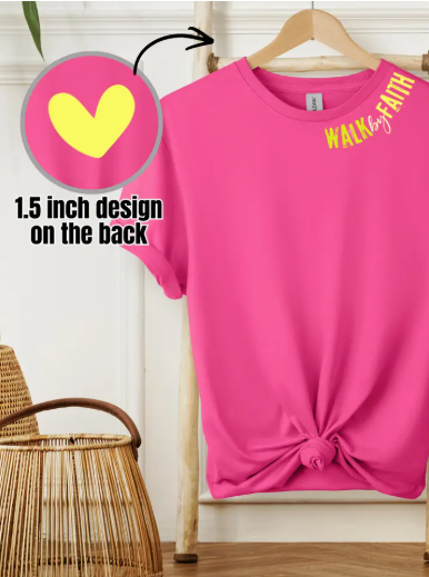 Walk By Faith T-Shirt | Christian Graphic Tee | Inspirational Faith Apparel