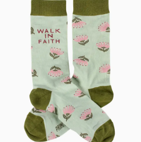 Walk in Faith Socks | Faith Collection | Floral Christian Novelty Socks