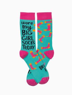"Wore My Big Girl Socks Today, Bring It!" Funny Novelty Socks | Bold & Empowering