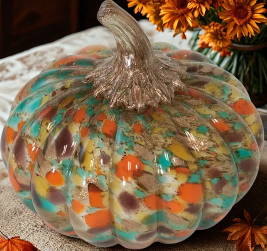 Glass Confetti Pumpkin