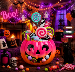 17" Jack-O-Lantern with Candy | December Diamonds | Halloween Home Décor & Gift