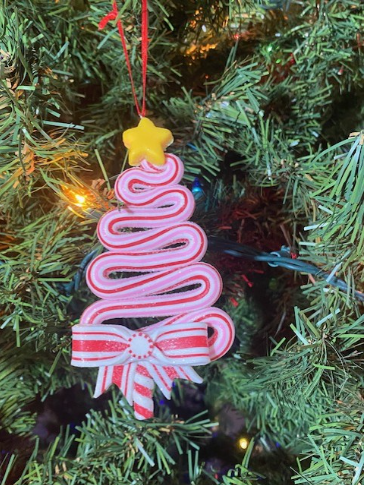 Kurt Adler Candy Cane Tree Ornament - Red and White