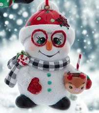 Kurt Adler Snowman with Cocoa Ornament