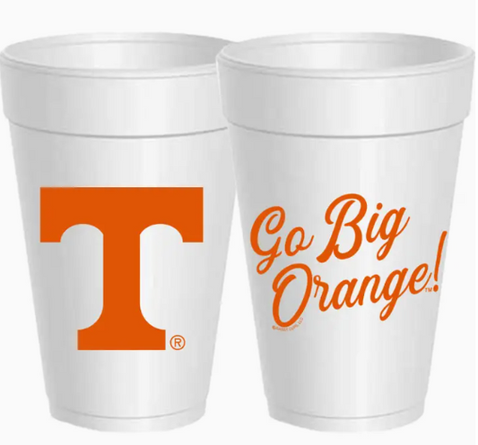 16 oz Styrofoam Cup: Tennessee/Go Big Orange