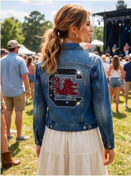 *PREORDER* University of South Carolina Gamecock C Denim Jacket